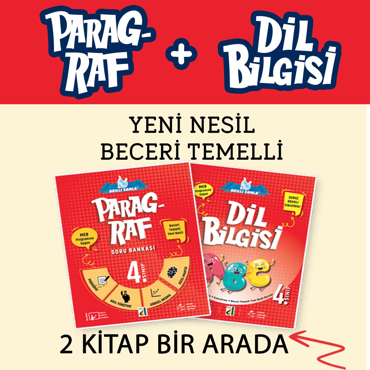 Akıllı Damla Paragraf-Dilbilgisi 4.Sınıf Soru Bankası